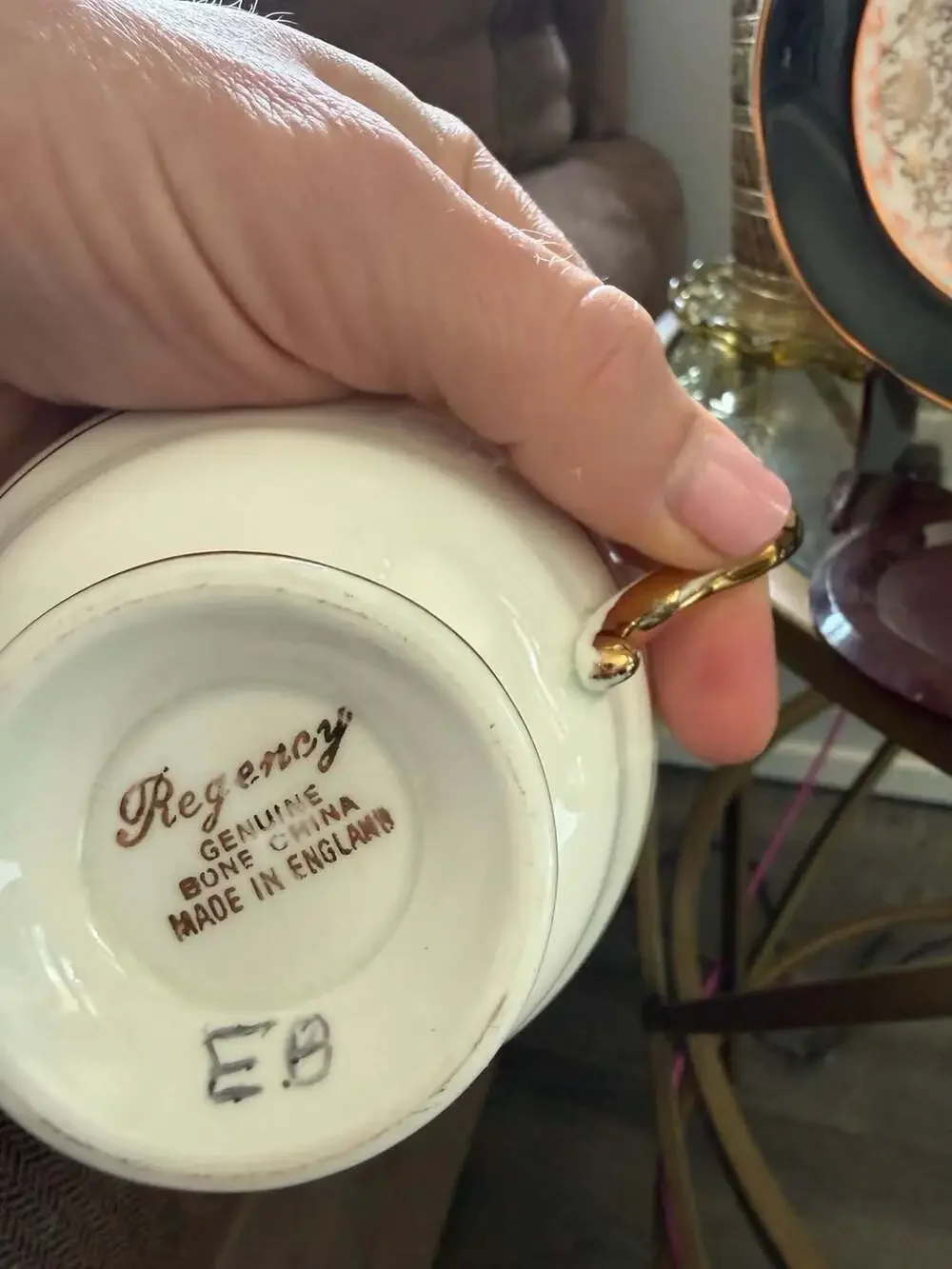 Regency Genuine Bone China Teacup and Saucer Made in England
